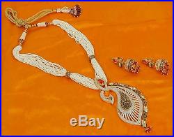 105 Indian Bollywood Diamante Kundan Pearl Gold Tone Bridal Fashion Jewelry Set