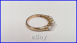 10K Yellow Gold Basket Set Seed Pearl Opal Ring 1.7g Size5 (LP3035218)