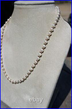 10K Yellow Gold Bead & Pearl Necklace & Bracelet Set 17.5 & 7.25