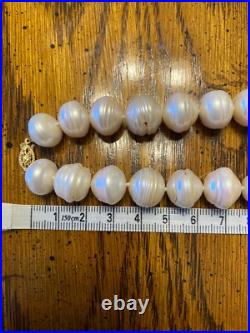 10K Yellow Gold Fresh Water LARGE BAROQUE PEARL NECKLACE & EARRINGS SET 10K Yellow Gold Fresh Water LARGE BAROQUE PEARL NECKLACE & EARRINGS SET