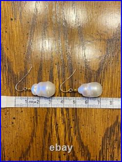 10K Yellow Gold Fresh Water LARGE BAROQUE PEARL NECKLACE & EARRINGS SET 10K Yellow Gold Fresh Water LARGE BAROQUE PEARL NECKLACE & EARRINGS SET