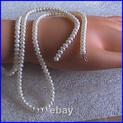 10k Yellow Gold Pearl Necklace/Bracelet Set