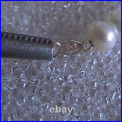 10k Yellow Gold Pearl Necklace/Bracelet Set