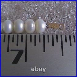 10k Yellow Gold Pearl Necklace/Bracelet Set