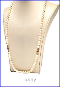 14K Antique Cultured Pearl 18 Necklace 7 Bracelet 14K Gold Fishhook Clasp Set 14K Antique Cultured Pearl 18 Necklace 7 Bracelet 14K Gold Fishhook Clasp Set