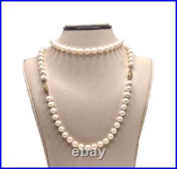 14K Antique Cultured Pearl 18 Necklace 7 Bracelet 14K Gold Fishhook Clasp Set 14K Antique Cultured Pearl 18 Necklace 7 Bracelet 14K Gold Fishhook Clasp Set