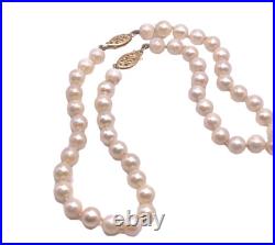 14K Antique Cultured Pearl 18 Necklace 7 Bracelet 14K Gold Fishhook Clasp Set 14K Antique Cultured Pearl 18 Necklace 7 Bracelet 14K Gold Fishhook Clasp Set
