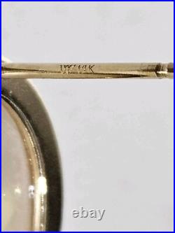 14K Gold 11mm Baroque Coin Pearl Necklace Bracelet & Earring Set
