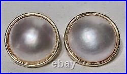 14K Gold 11mm Baroque Coin Pearl Necklace Bracelet & Earring Set