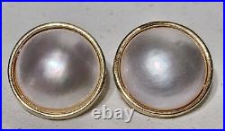 14K Gold 11mm Baroque Coin Pearl Necklace Bracelet & Earring Set
