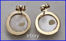 14K Gold 11mm Baroque Coin Pearl Necklace Bracelet & Earring Set