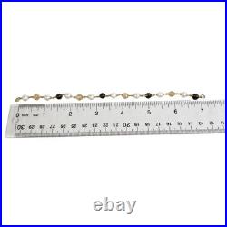 14K Gold Beaded Garnet Citrine Pearl Necklace Bracelet Set World Wide Imports