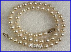 14K Gold Clasp 5.7- 7mm Pearl Necklace & Bracelet Set