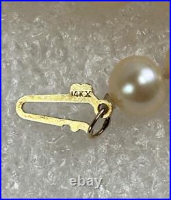 14K Gold Clasp 5.7- 7mm Pearl Necklace & Bracelet Set
