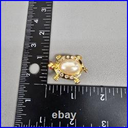 14K Gold Freshwater Pearl Necklace & Gold-Tone Turtle Bangle Bracelet Set