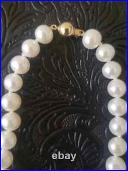 14K Gold Pearl Bracelet and Necklace Set New