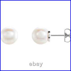 14K Gold Pearl Earring Stud Setting for 8mm to 14mm Pearl USA 1 Piece