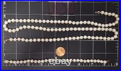 14K Gold Pearl Necklace Bracelet Set Single Strands Cultured Signed Vtg 29 & 8