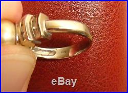 14K Gold Ring & Earring Set Golden South Sea Pearl/Diamonds