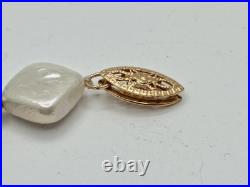 14K Gold Vintage Fluorite Gemstone & Freshwater Pearl Necklace & Bracelet Set 14K Gold Vintage Fluorite Gemstone & Freshwater Pearl Necklace & Bracelet Set