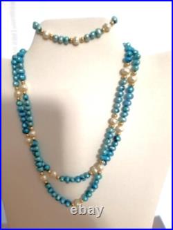 14K Gold and Freshwater Pearls 33 Necklace and 6 6.5 Bracelet Set 14K Gold and Freshwater Pearls 33 Necklace and 6 6.5 Bracelet Set