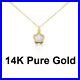 14K-Pure-Yellow-Gold-Small-Flower-Necklace-Chain-Earrings-Set-Kit-Pearl-01-rh