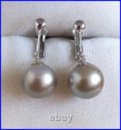 14K Silver South Sea Pearl Necklace & Earrings Set 9.5mm & 12mm 14K Silver South Sea Pearl Necklace & Earrings Set 9.5mm & 12mm