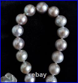 14K Silver South Sea Pearl Necklace & Earrings Set 9.5mm & 12mm 14K Silver South Sea Pearl Necklace & Earrings Set 9.5mm & 12mm