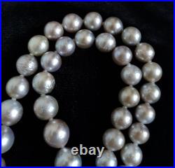 14K Silver South Sea Pearl Necklace & Earrings Set 9.5mm & 12mm 14K Silver South Sea Pearl Necklace & Earrings Set 9.5mm & 12mm