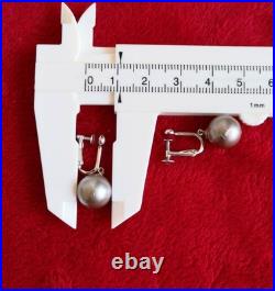 14K Silver South Sea Pearl Necklace & Earrings Set 9.5mm & 12mm 14K Silver South Sea Pearl Necklace & Earrings Set 9.5mm & 12mm