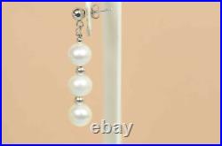 14K White Gold Natural White Genuine Pearl Necklace, Bracelet, Earrings Set 14K White Gold Natural White Genuine Pearl Necklace, Bracelet, Earrings Set