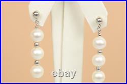 14K White Gold Natural White genuine Pearl Necklace, Bracelet, Earrings Set 14K White Gold Natural White genuine Pearl Necklace, Bracelet, Earrings Set