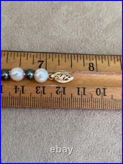 14K YELLOW GOLD 7mm WHITE 5mm BLACK FRESHWATER PEARL BRACELET NECKLACE SET 14K YELLOW GOLD 7mm WHITE 5mm BLACK FRESHWATER PEARL BRACELET NECKLACE SET