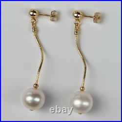 14K Yellow Gold Beautiful Freshwater Pearl Necklace Set for Women 14K Yellow Gold Beautiful Freshwater Pearl Necklace Set for Women