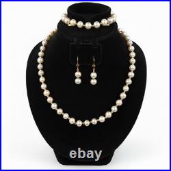 14K Yellow Gold Beautiful Freshwater Pearl Set for Women