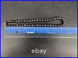 14K Yellow Gold Black Japan Pearl Necklace Stud Earrings Set with Cert