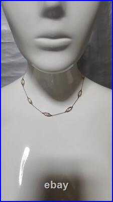 14K Yellow Gold Cultured Freshwater Pearl 15 Necklace & Earring Set Estate 14K Yellow Gold Cultured Freshwater Pearl 15 Necklace & Earring Set Estate