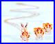 14K-Yellow-Gold-Diamond-Solitaire-Pendant-Necklace-Diamond-Earrings-Set-01-bm