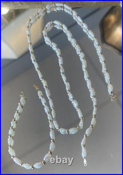 14K Yellow Gold Fresh Water Pearl Necklace 23.5 Bracelet 7 Set 9.72g Jewelry