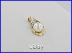14K Yellow Gold Freshwater White Cultured Pearl Ring, Earrings And Pendant Set