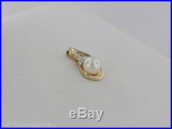 14K Yellow Gold Freshwater White Cultured Pearl Ring, Earrings And Pendant Set
