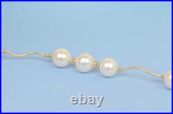 14K Yellow Gold Natural White genuine Pearl Necklace, Bracelet, Earrings Set 14K Yellow Gold Natural White genuine Pearl Necklace, Bracelet, Earrings Set