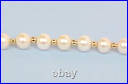 14K Yellow Gold Natural White genuine Pearl Necklace, Bracelet, Earrings Set 14K Yellow Gold Natural White genuine Pearl Necklace, Bracelet, Earrings Set