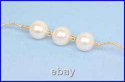 14K Yellow Gold Natural White genuine Pearl Necklace, Bracelet, Earrings Set 14K Yellow Gold Natural White genuine Pearl Necklace, Bracelet, Earrings Set