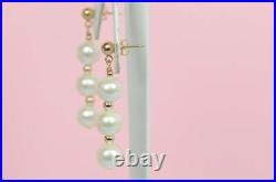 14K Yellow Gold Natural White genuine Pearl Necklace, Bracelet, Earrings Set 14K Yellow Gold Natural White genuine Pearl Necklace, Bracelet, Earrings Set