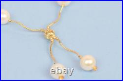 14K Yellow Gold Natural White genuine Pearl Necklace, Bracelet, Earrings Set 14K Yellow Gold Natural White genuine Pearl Necklace, Bracelet, Earrings Set