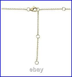 14K Yellow Gold Pearl Bezel Set Diamond Pendant Necklace Natural
