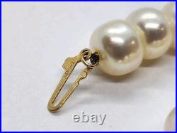 14K Yellow Gold Pearl Bracelet 7 and Necklace 18 Set