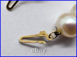 14K Yellow Gold Pearl Bracelet 7 and Necklace 18 Set