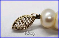 14K Yellow Gold Pearl Bracelet 7 and Necklace 18 Set